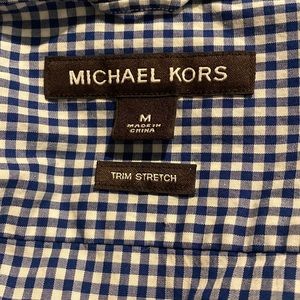 Michael Koran Mens MEDIUM button down gingham shirt